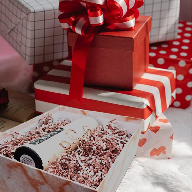 Keoferlo Shredded Paper Pink Basket Filler 1/2 LB Gift Box Crinkle Cut Paper Shredded Stuffing Rose Pink Grass for Easter Packing Shipping Decorations Wrappings - Image 5